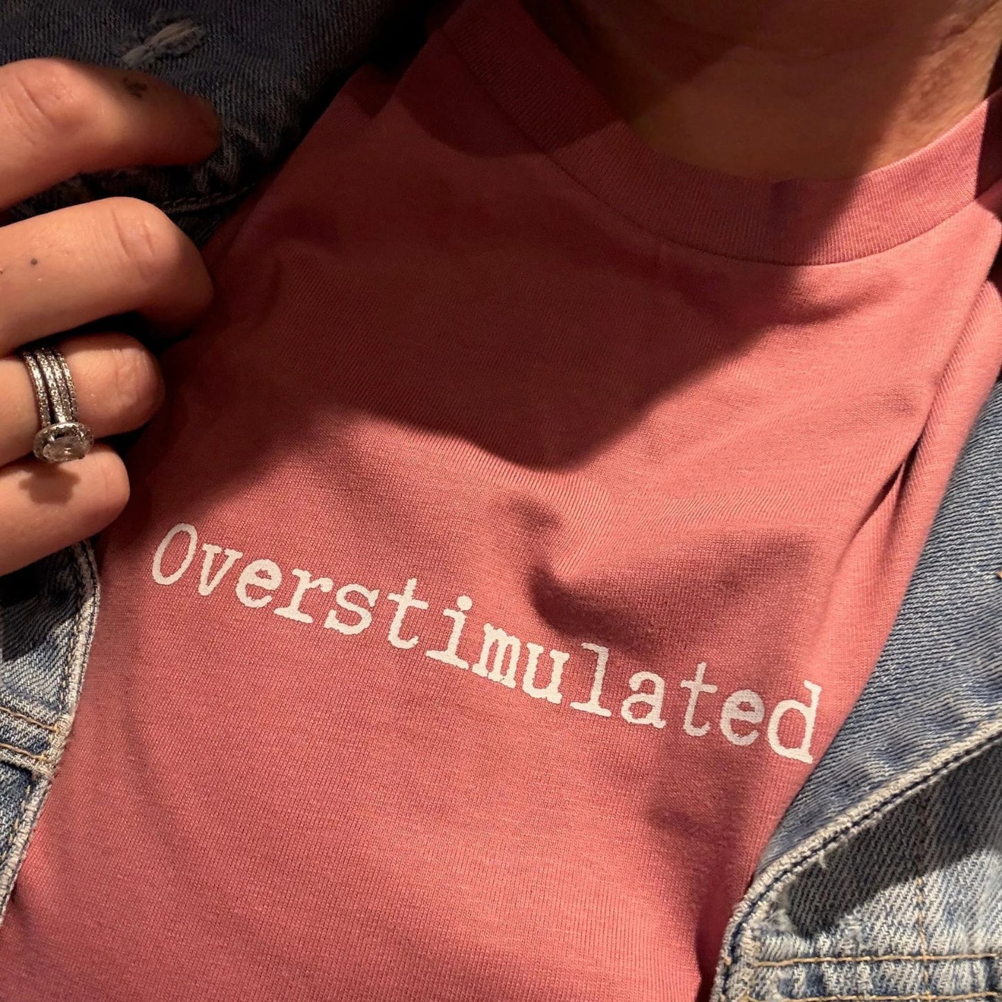 Overstimulated Tee women organic cotton statement tee mental load Complicated Co UK