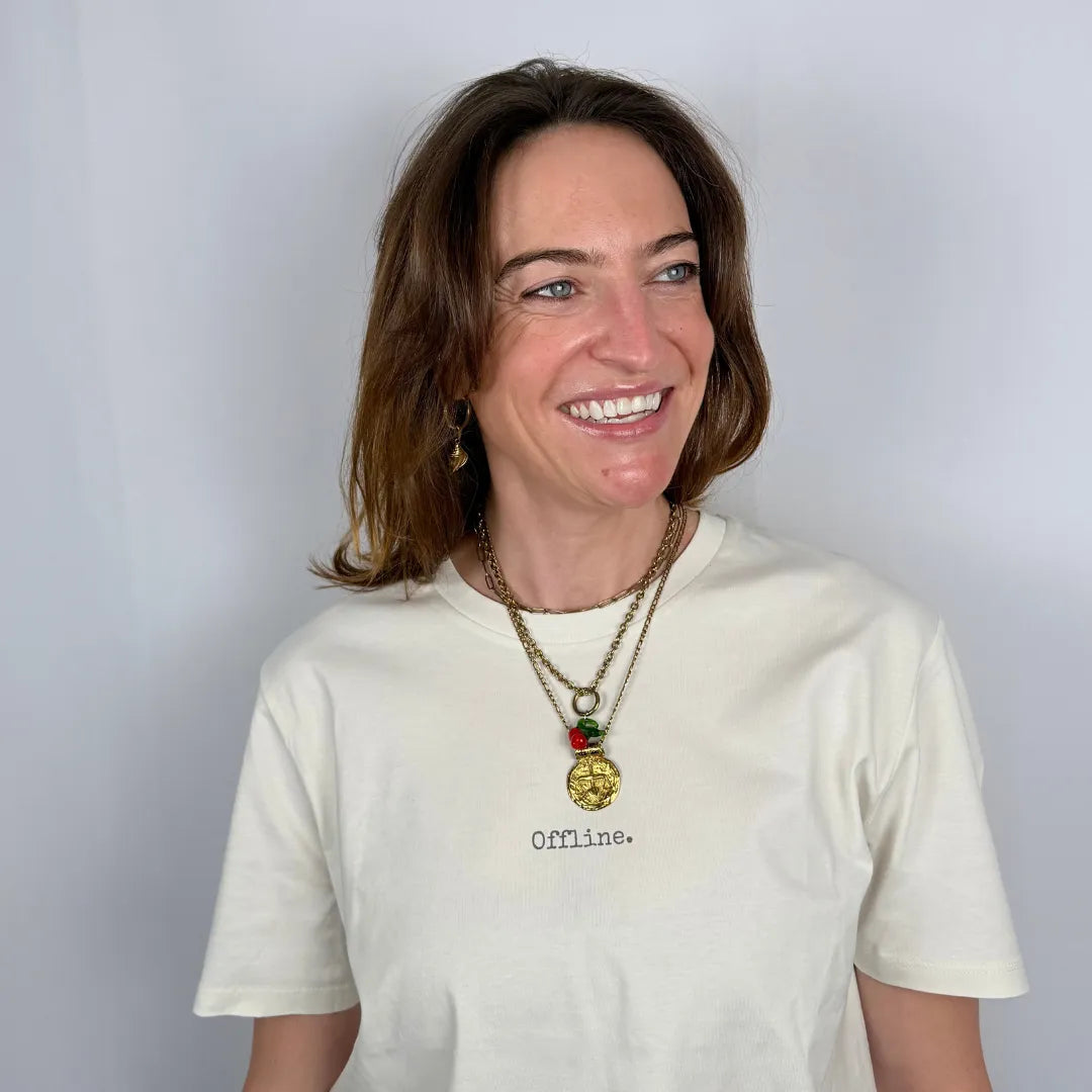Offline Tee women ivory organic cotton statement tee Complicated Co UK
