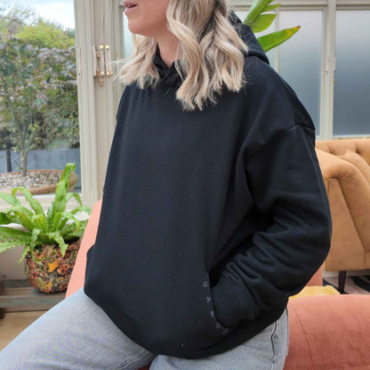 Fitted Hood in Black, worn – Gambol Archive