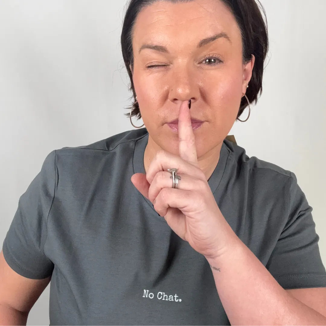 No Chat Tee – Women | Organic Cotton Statement Tee