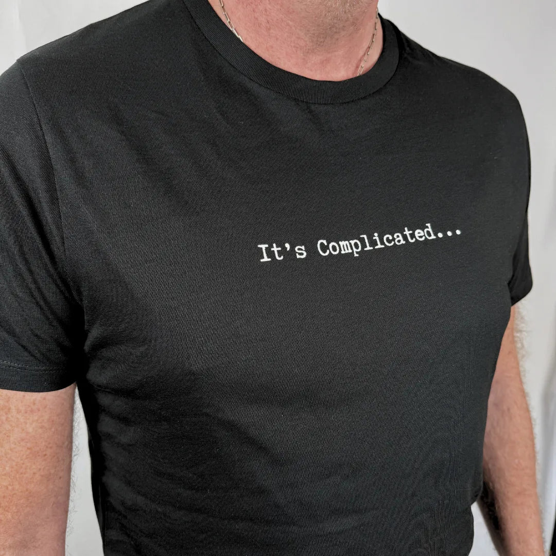 It’s Complicated Tee men organic cotton statement tee Complicated Co UK