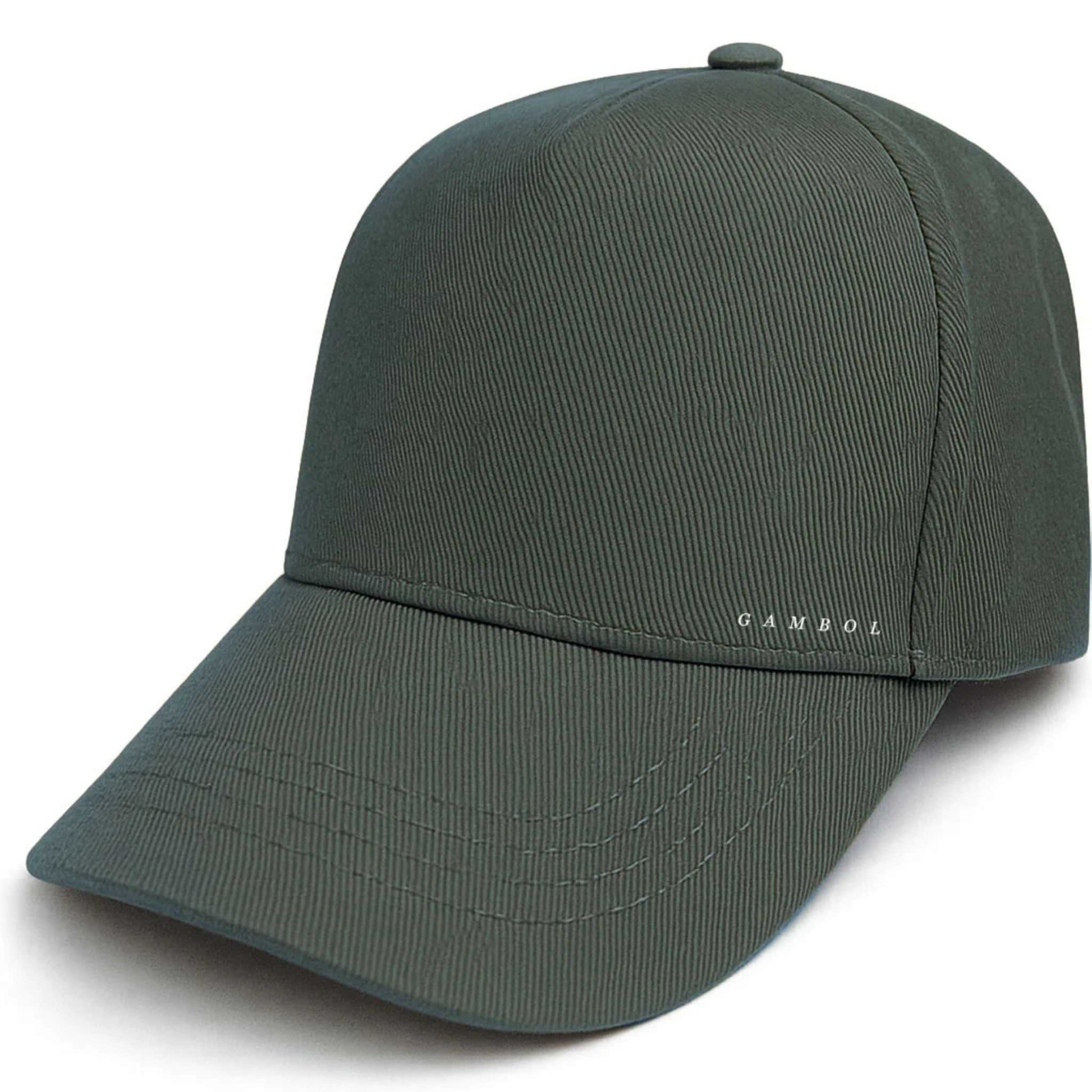 Green baseball cap on a white background