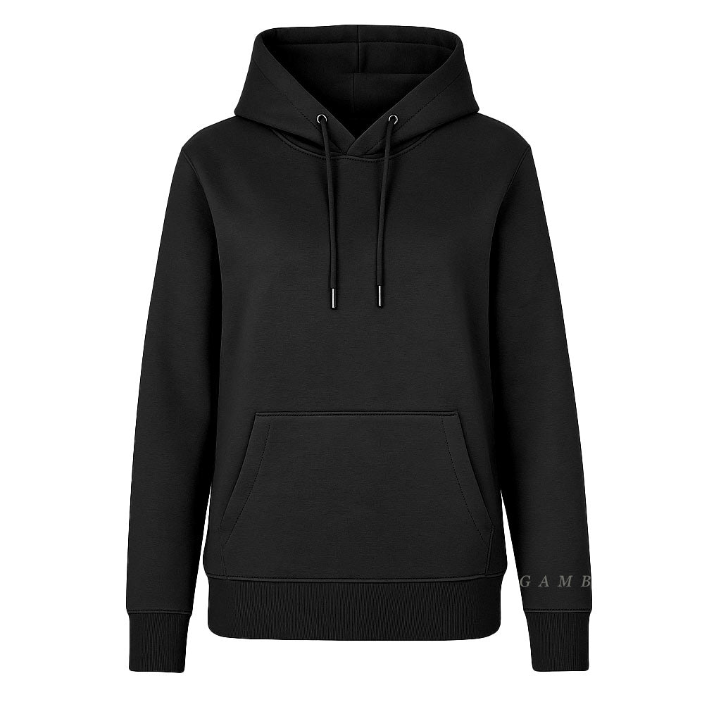Black hoodie on a white background