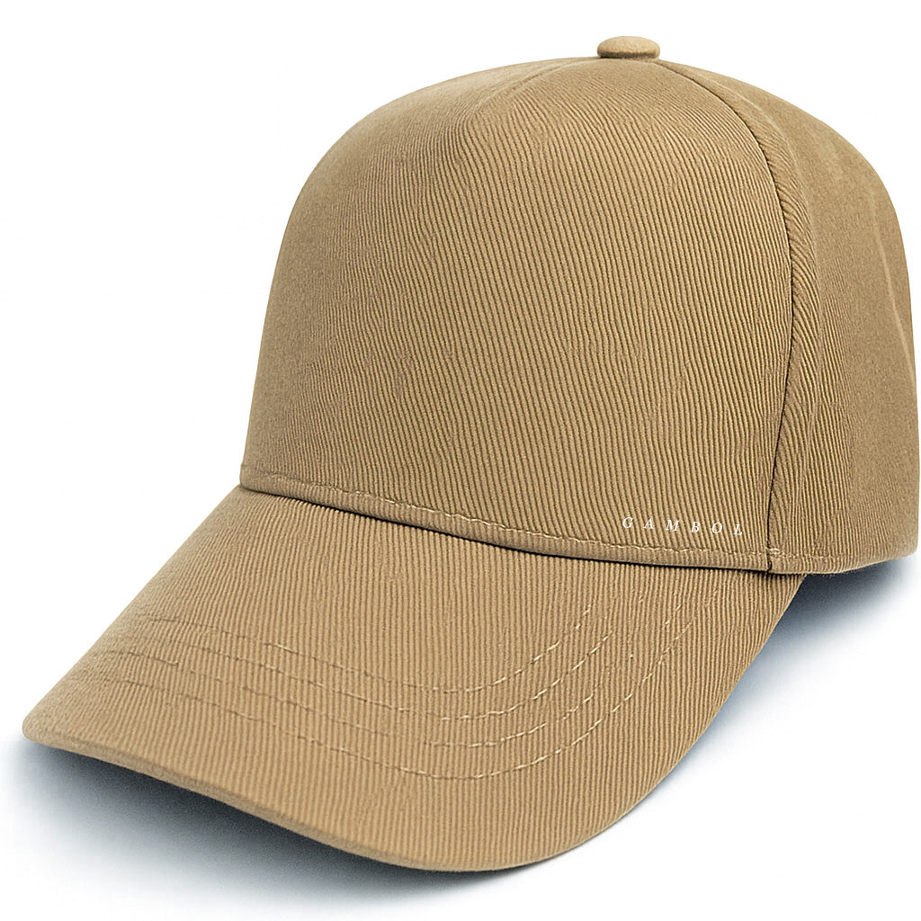 Beige cap on a white background