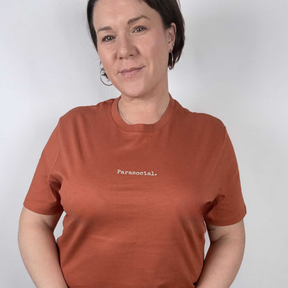 Parasocial Tee women organic cotton statement tee Complicated Co UK