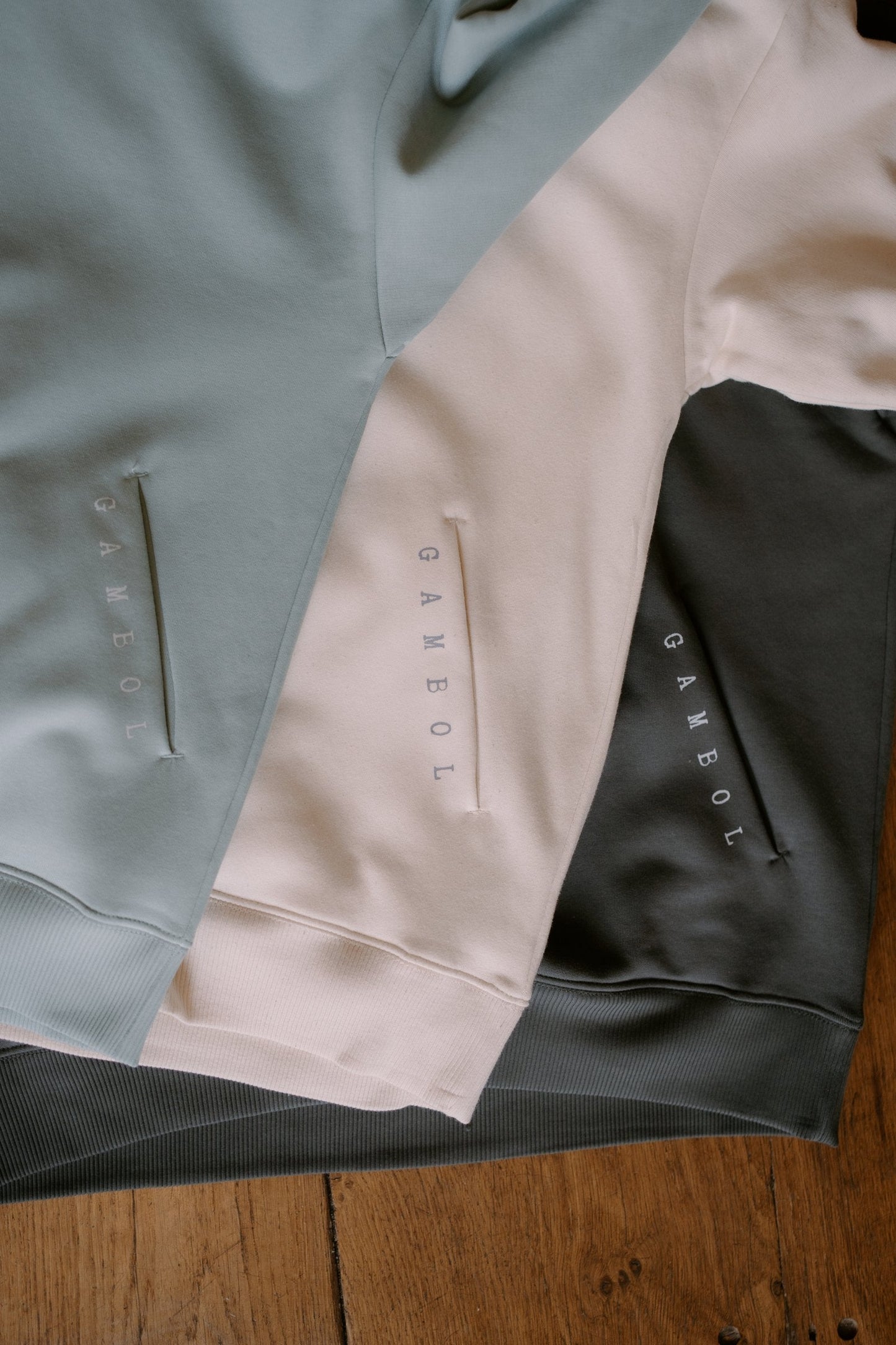 Oversized Hood in Jade, Natural and Iron – Gambol Archive