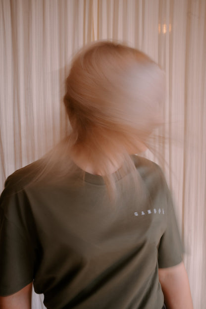 Oversized Tee in Khaki – Gambol Archive