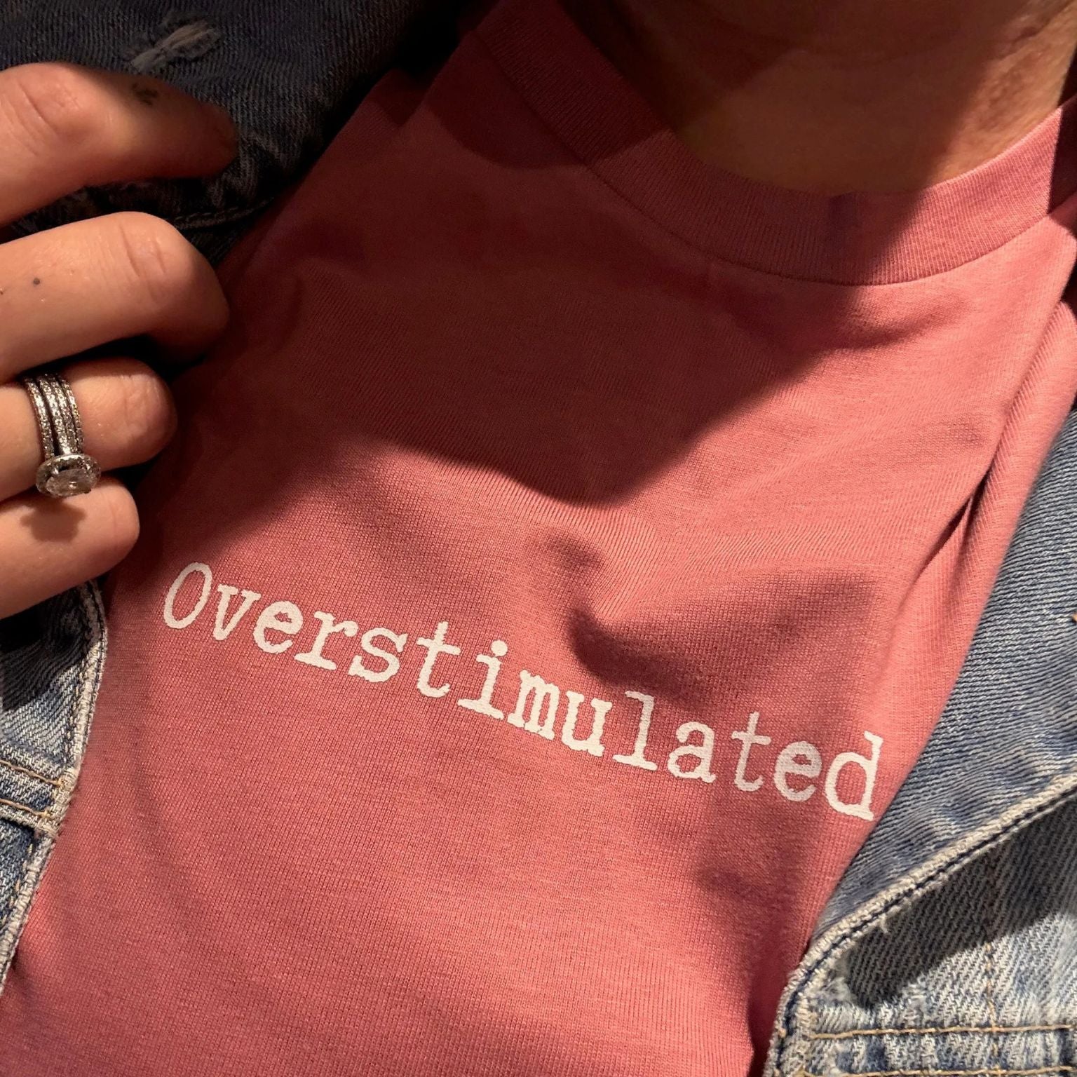 Overstimulated Tee women organic cotton statement tee mental load Complicated Co UK