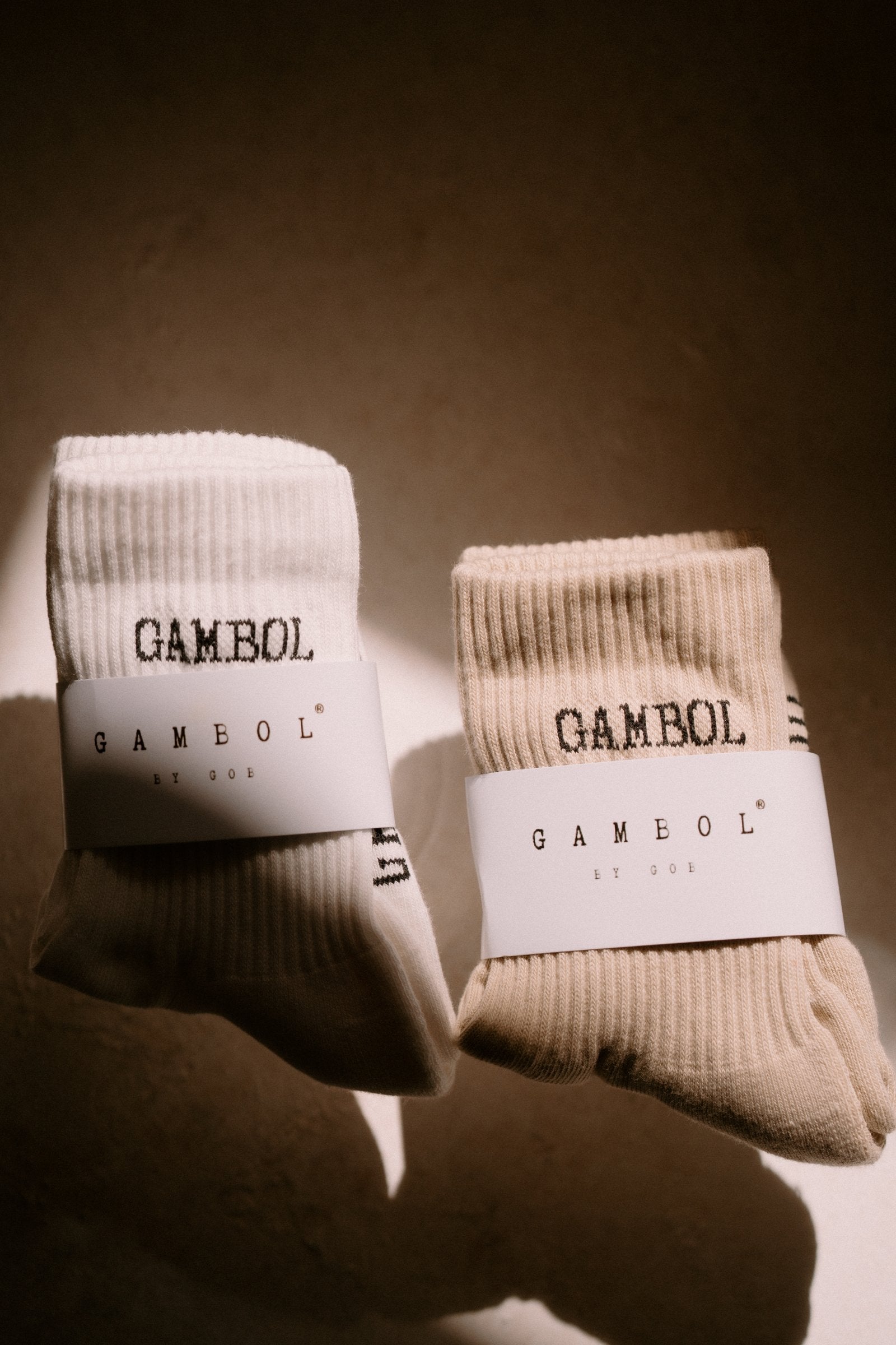 Gambol socks in Natural and Off White